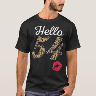Hallo 54 jaar oude luipaard drukdoos uit 1967 t-shirt