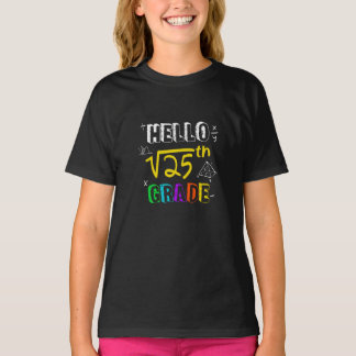 hallo 5e graad terug naar het schoolplein van 25 t-shirt