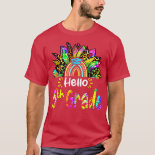 hallo 5e Grade Regenboog Zonnebloem T-shirt