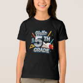 Hallo 5e klas | door Asarteon Tri-Blend Shirt (Voorkant)