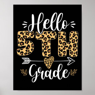 Hallo 5e vijfde klas luipaard leraar Byck naar sch Poster