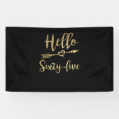 hallo 60 vijfde verjaardag 65e verjaardag spandoek (Horizontaal)