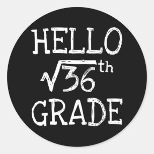 hallo 6e graadviervoet van 36 eerste dag achter T Ronde Sticker