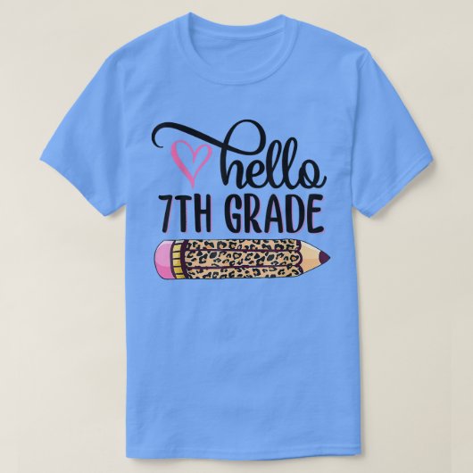 hallo 7e graad van het team t-shirt (Design voorkant)