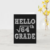 hallo 8e Grade Square Root van 64 Terug naar Schoo Kaart (Gele Bloem)