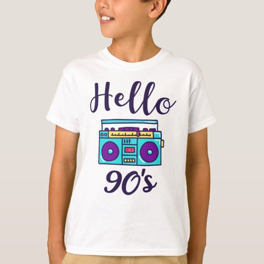 hallo 90s radiocassetrecorder t-shirt (Voorkant)