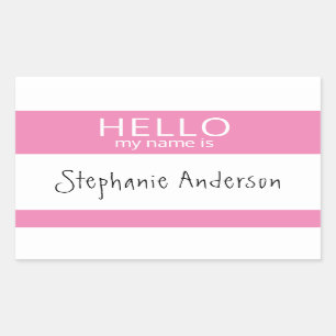 Hallo Aangepast Mijn naam is Sticker Badge