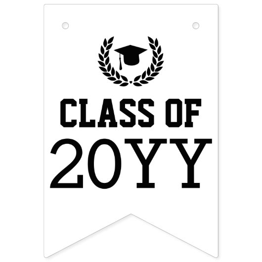 Hallo Aangepast Modern Afstuderen Photo Afstuderen Vlaggetjes (Eerste vlag)