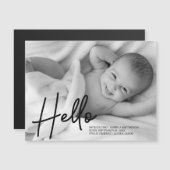 hallo Aangepaste foto Introductie Baby (Voorkant / Achterkant)