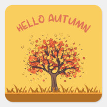 Hallo Aangepaste "herfst" kleurrijke herfstbladere