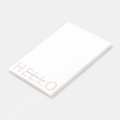 Hallo Aangepaste kleuren gepersonaliseerde Post-It Post-it® Notes (Schuin)
