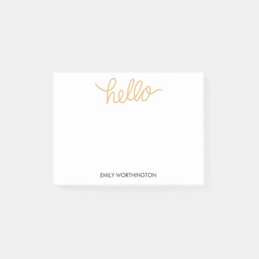 hallo Aangepaste Post-it® notes (geel) (Voorkant)