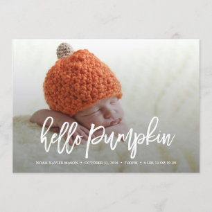hallo Aankondiging van Pumpkin Birth