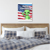 Hallo Aardsling Canvas Afdruk (Insitu (Slaapkamer))