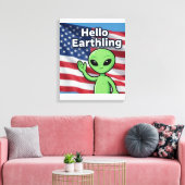 Hallo Aardsling Canvas Afdruk (Insitu (Woonkamer))