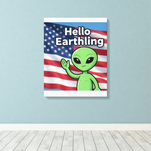Hallo Aardsling Canvas Afdruk (Insitu (Houten vloer))