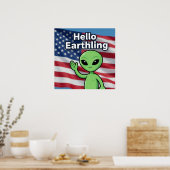 Hallo Aardslingeling Poster (Keuken)