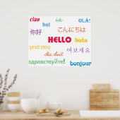 Hallo Afdruk Poster (Keuken)