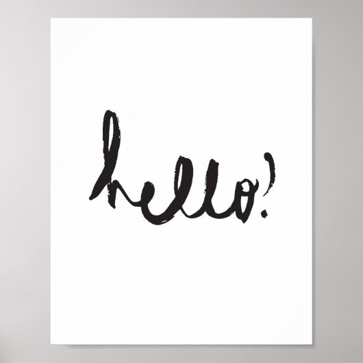 hallo afdrukken poster (Voorkant)