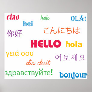 hallo afdrukken poster