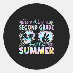 Hallo Afscheid 2e klas Ronde Sticker