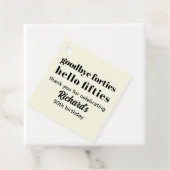 Hallo Afscheid Forties 50ste verjaardag Bedankjes Labels (In situ)