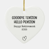 Hallo Afscheid Tension Keramisch Ornament (Achterkant)