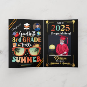Hallo Afstuderen Afscheid 3e klas Folie Wenskaart