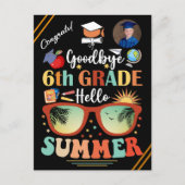 Hallo Afstuderen Afscheid 6e klas Aankondigingskaart (Voorkant)