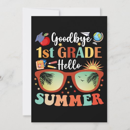 Hallo Afstuderen Vaarwel 1e klas Aankondiging (Voorkant)