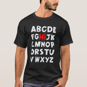 Hallo alfabet Terug naar de School voor de kleuter T-shirt