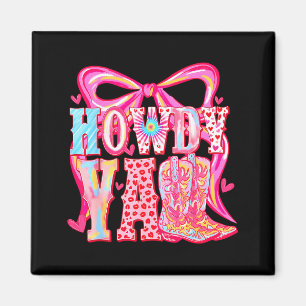 Hallo allemaal Cowboylaarzen Coquette Boog Western Magneet