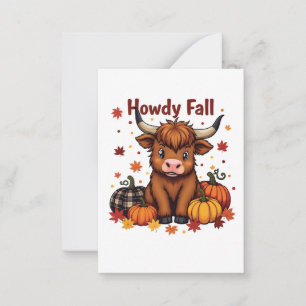 Hallo allemaal, herfst, melkkoe, pompoen notitiekaartje
