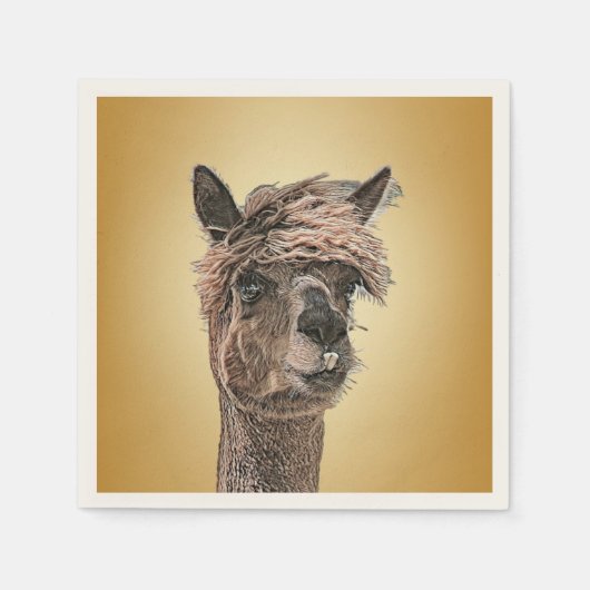Hallo Alpaca's Servet (Voorkant)