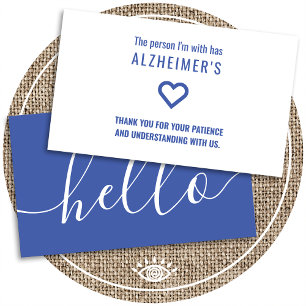 hallo alzheimer geduld kaarten uitdelen visitekaartje