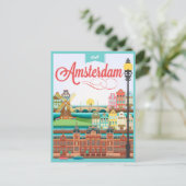hallo Amsterdam Holland Briefkaart (Staand voorkant)
