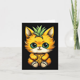 Hallo Ananas Kat Fruit Kaart