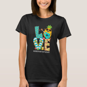 Hallo ananas liefde kleuterschool leraar t-shirt