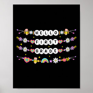 Hallo Armbandjes Vriendschap Eerste Klas Terug Naa Poster