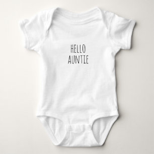 Hallo Auntie Baby Bodysuit voor Nancy Aankondiging
