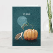 hallo Autumn Hedgehog Moth Pumpkin Kaart (Voorkant)