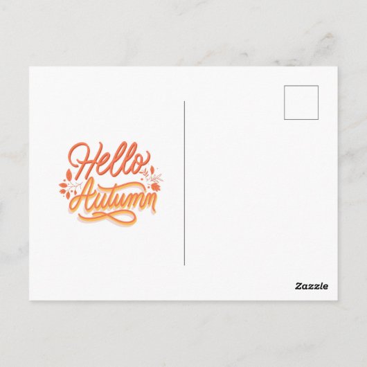 hallo Autumn Herfst champignon herfst kleuren blad Briefkaart (Achterkant)