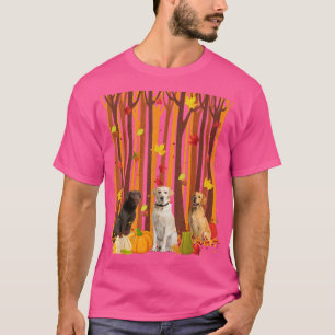 hallo Autumn Labrador Maple Leaf Herfst Pumpkin Ma T-shirt