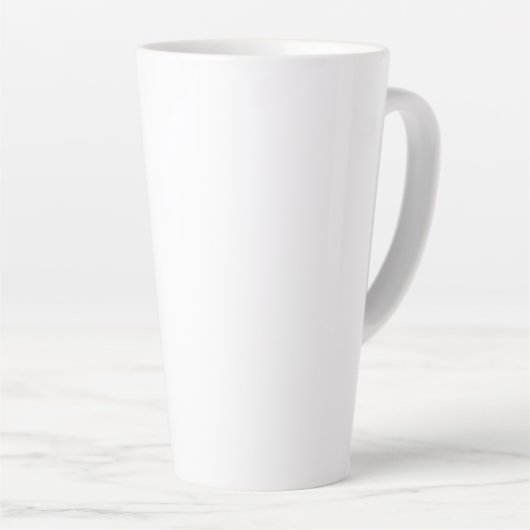hallo Autumn Leaves Black en White Calligraphy Latte Mok (Rechterhoek)