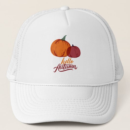 Hallo Autumn Pumpkins Trucker Pet (Voorkant)