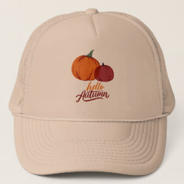 Hallo Autumn Pumpkins Trucker Pet