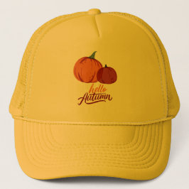 Hallo Autumn Pumpkins Trucker Pet