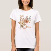 Hallo Autumn Waterverf Herfst Floral T-shirt (Voorkant)