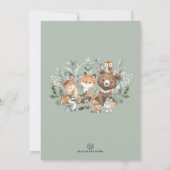 hallo Babies Boho Woodland Twin Baby shower Kaart (Achterkant)