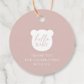 Hallo Baby Beer Het is een jongen Bedankjes Labels (Achterkant)